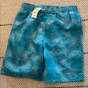 Blue Tie-Dye Swim Shorts